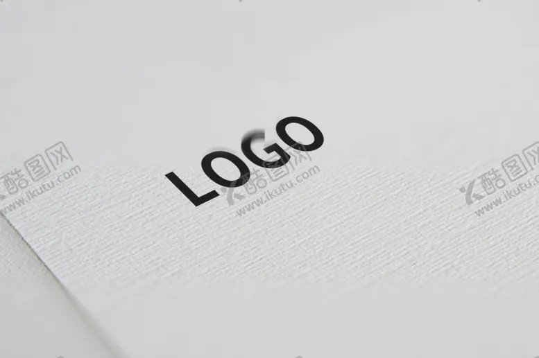 编号：50087704070252539513【酷图网】源文件下载-纸张印刷效果logo样机