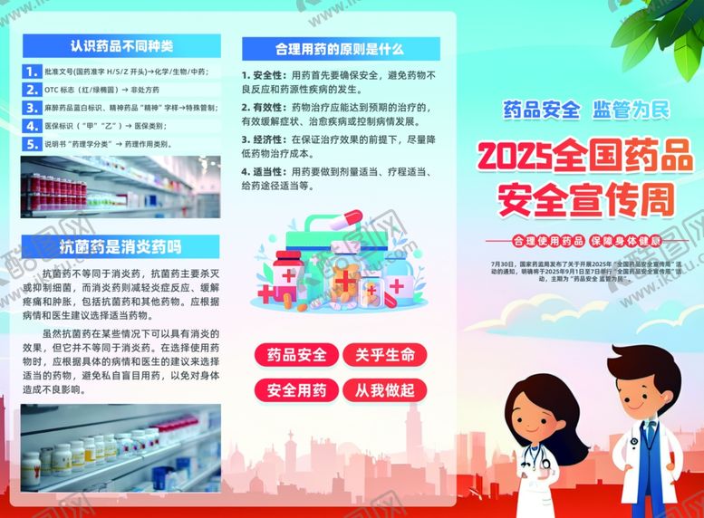 编号：95156604060227163524【酷图网】源文件下载-药品安全宣传周折页