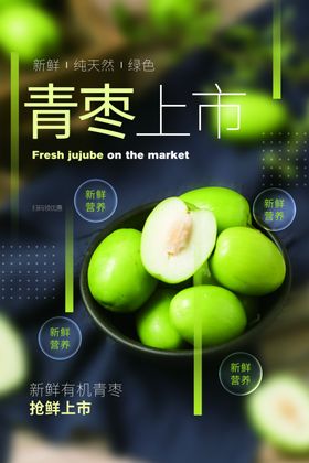 青枣水果活动宣传海报素材