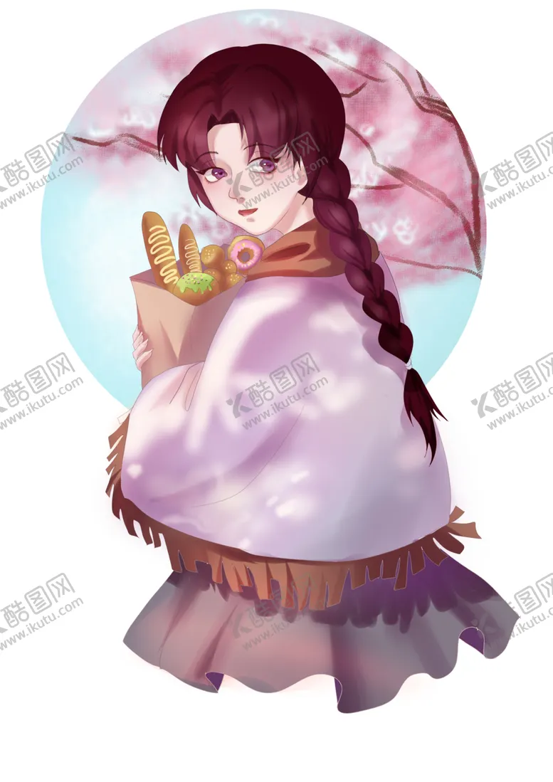 编号：48116702100418421410【酷图网】源文件下载-甜美少女面包
