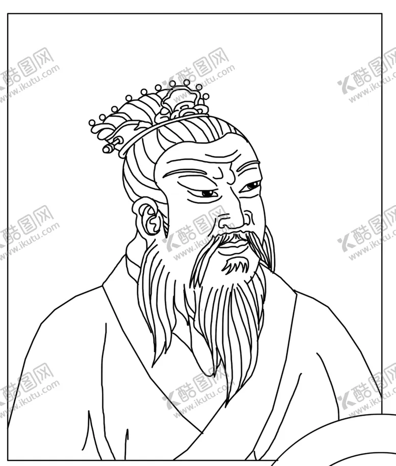 刘氏茶坊刘子敬男汉代白描邦