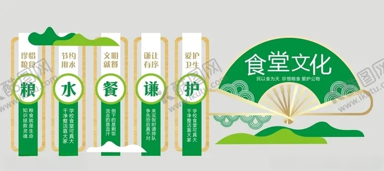 编号：40523807011456053149【酷图网】源文件下载-食堂文化墙