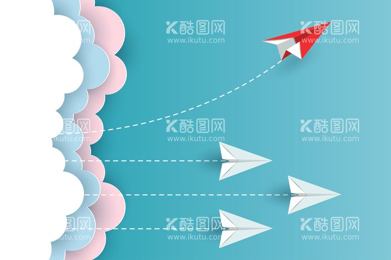 编号：73918610100526367450【酷图网】源文件下载-卡通纸飞机