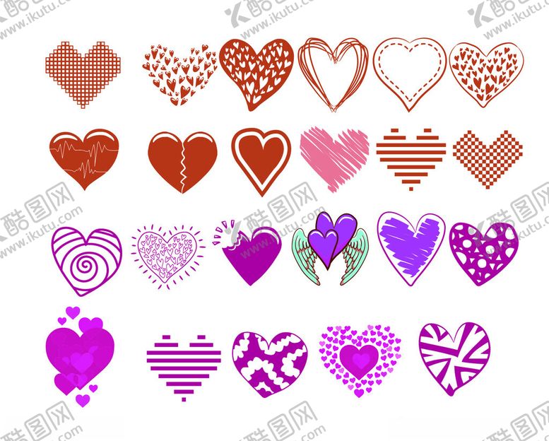 编号：39017911191913041555【酷图网】源文件下载-爱心图案