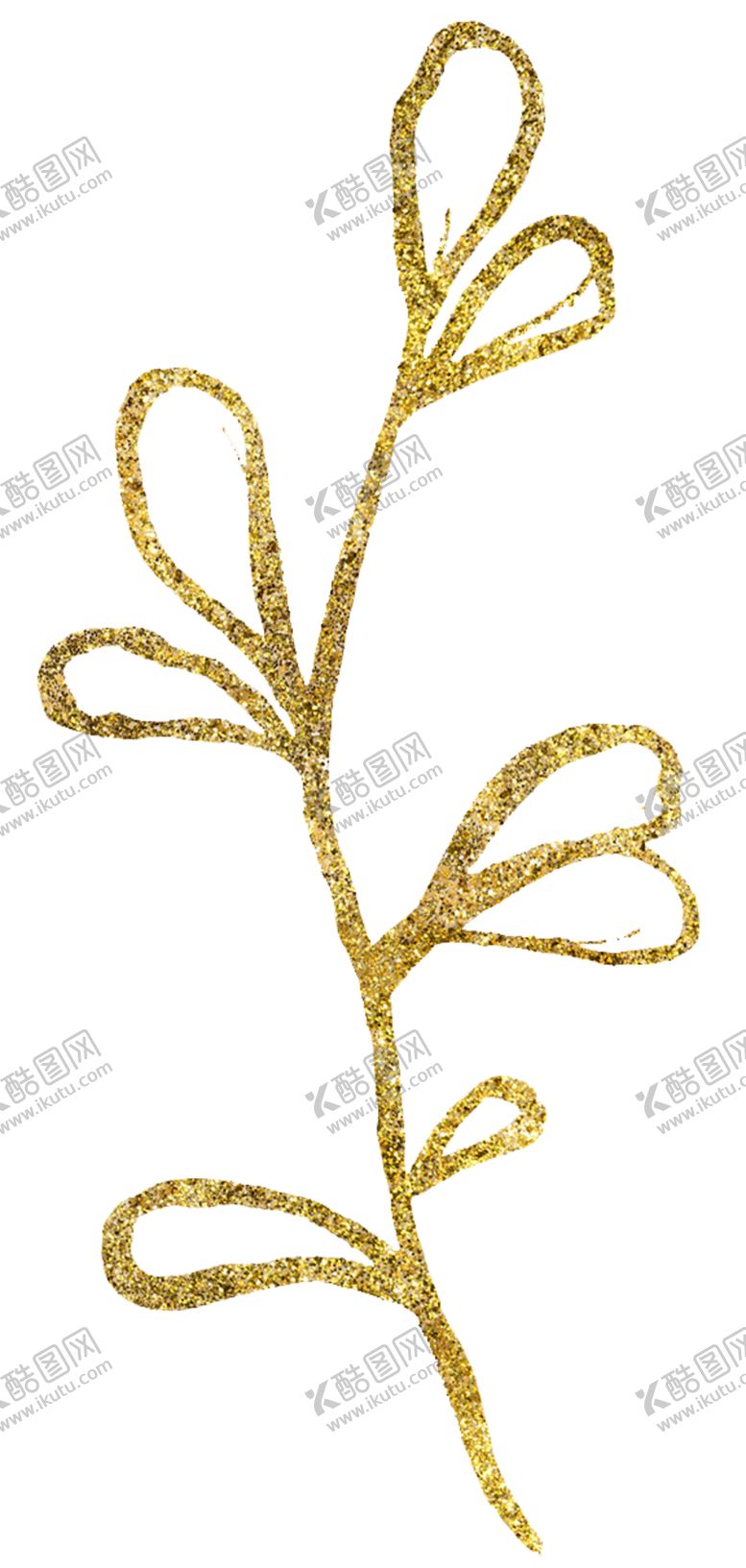 编号：20658309231815056750【酷图网】源文件下载-金色线条植物图案