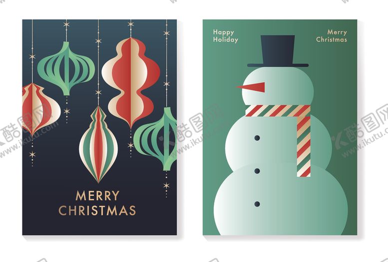 编号：73835511251503585866【酷图网】源文件下载-圣诞主题装饰与雪人插画