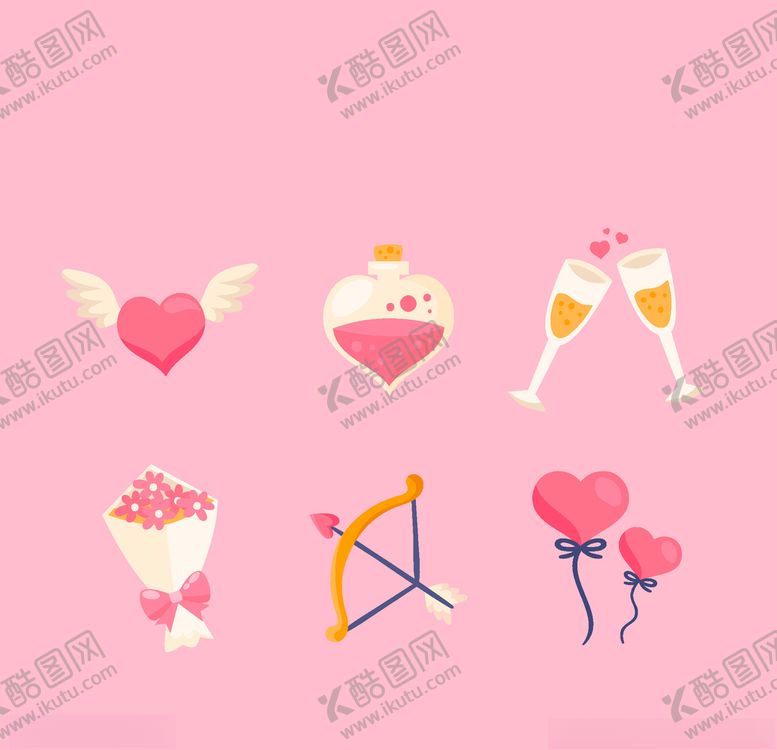 编号：59776905150034595397【酷图网】源文件下载-浪漫情人节元素