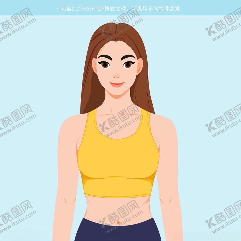 编号：44096201311259354660【酷图网】源文件下载-卡通健身女孩