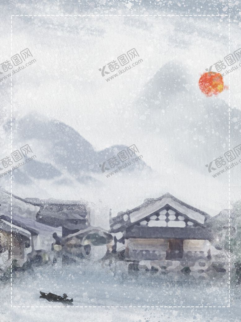 编号：25810610241448401718【酷图网】源文件下载-水墨国风村庄