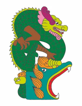 龙纹图案生肖腾传统腾