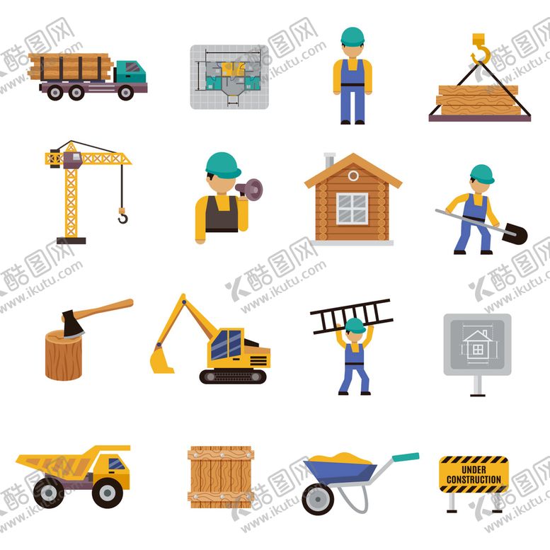 编号：84530909112242284562【酷图网】源文件下载-工程施工图标