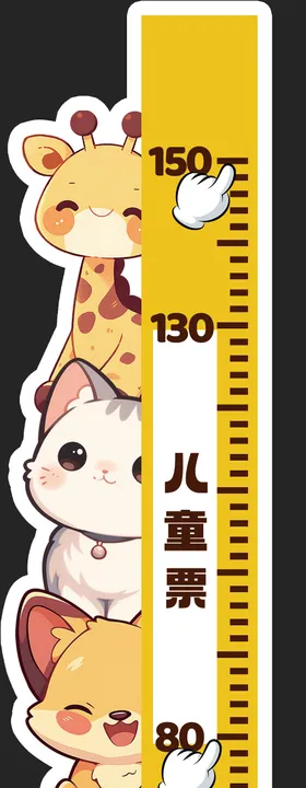 儿童身高立牌