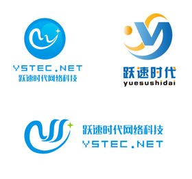 蓝色科技 公司LOGO 矢量