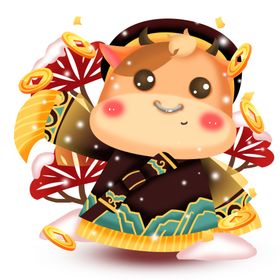 牛年送福剪纸