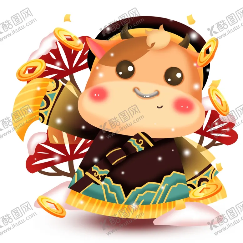 编号：95796206301243377225【酷图网】源文件下载-2021金牛送福牛年