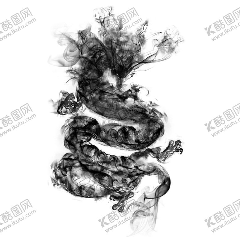 编号：87493812160541444537【酷图网】源文件下载-龙形水墨