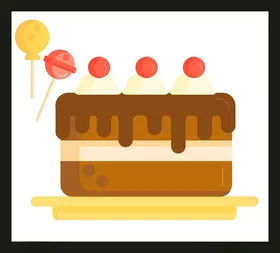 手绘蛋糕甜点