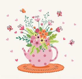 创意花花纹花边边框素材