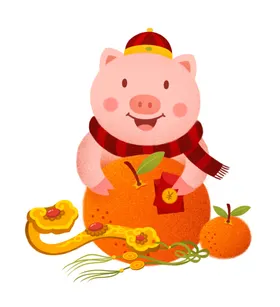 手绘动物卡通插画蛇家禽