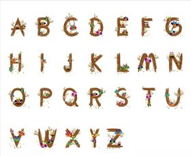 卡通字母