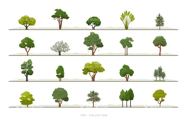 编号：51069411121513392424【酷图网】源文件下载-手绘树木大合集