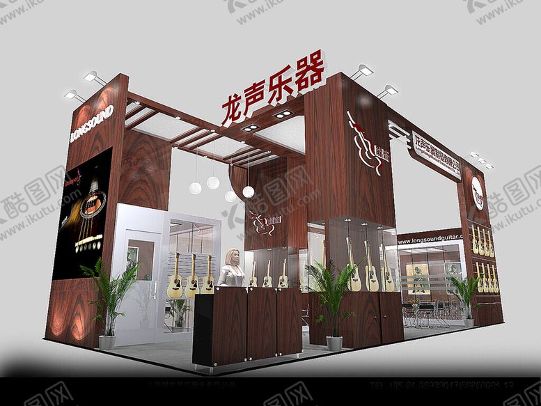 编号：42413602170855342714【酷图网】源文件下载-展览3D模型三面开口