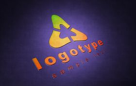 标志样机素材水彩纹理