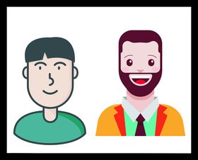 手绘男人男孩卡通卡通动画