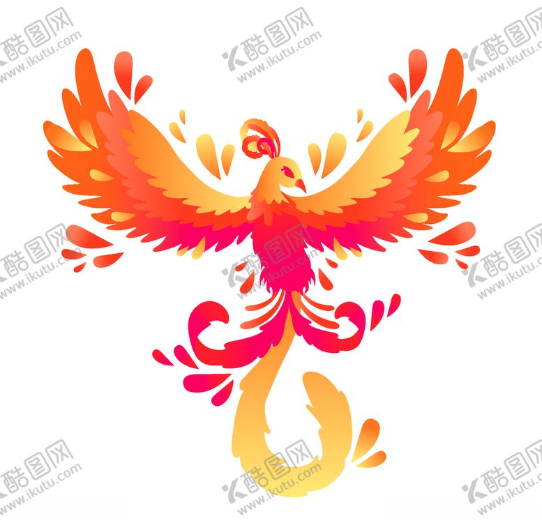 编号：85239306271447002741【酷图网】源文件下载-手绘年画矢量凤凰