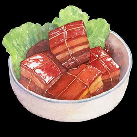 手绘美食海报图片荤素搭配小吃简餐午餐
