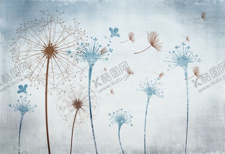 编号：24463509212035405976【酷图网】源文件下载-蒲公英背景墙