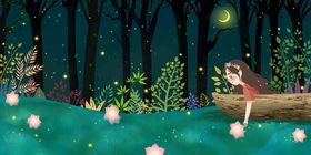 梦幻森林中的精灵少女