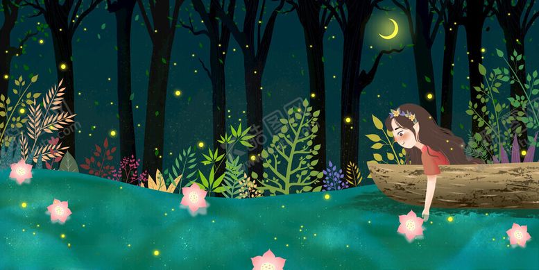 编号：43268011210001188174【酷图网】源文件下载-梦幻森林中的精灵少女