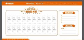 企业销售精英榜展板设计海报