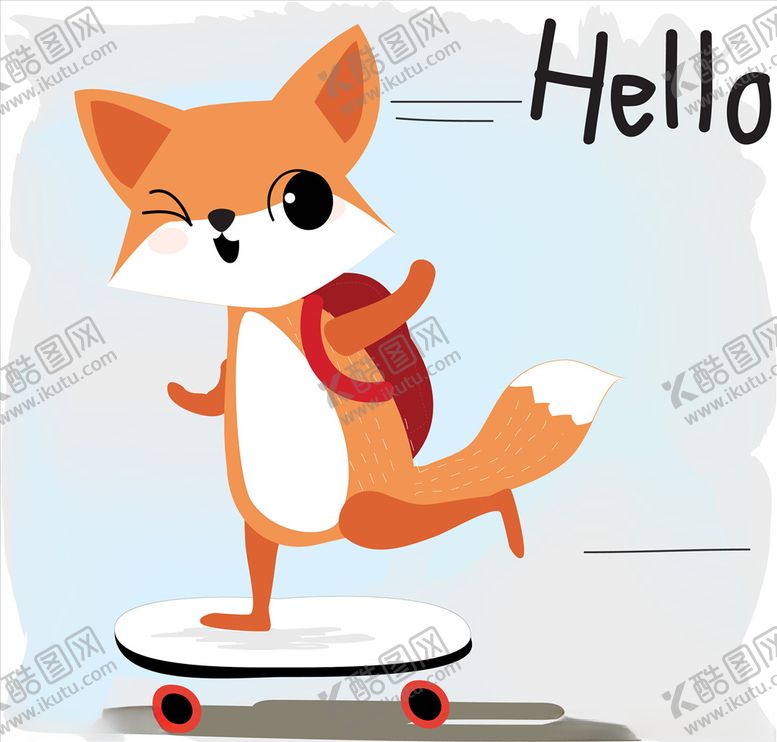 编号：24542805190942483077【酷图网】源文件下载-卡通狐狸