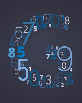 蓝色字体科技艺术字设计金星素材