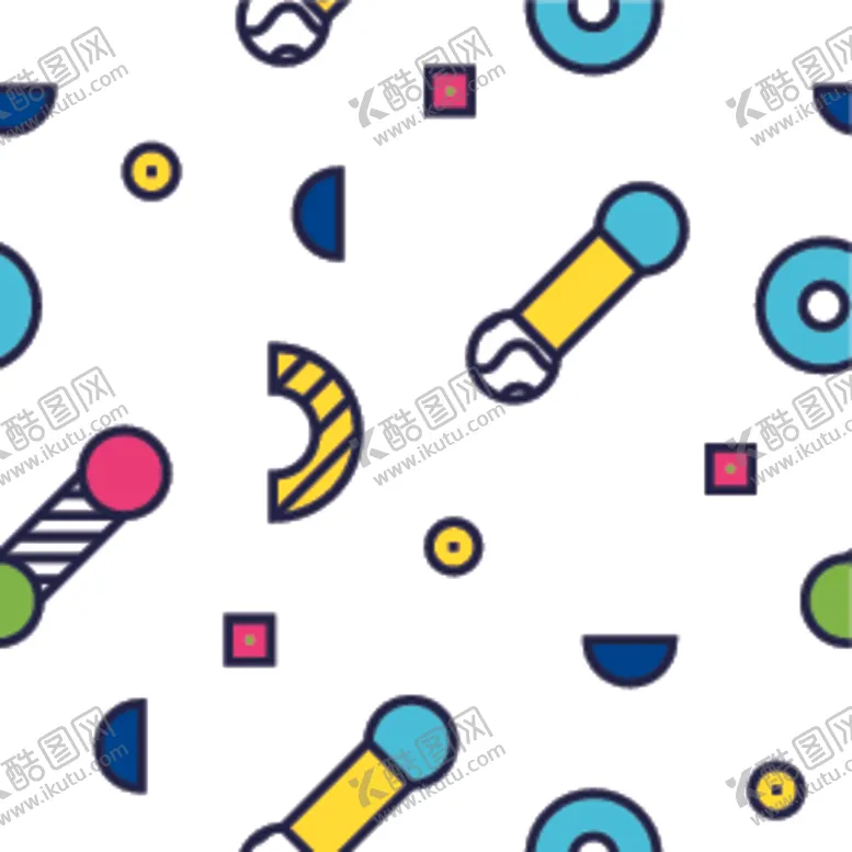 编号：34245109220714008342【酷图网】源文件下载-几何形状背景孟菲斯图形抽象