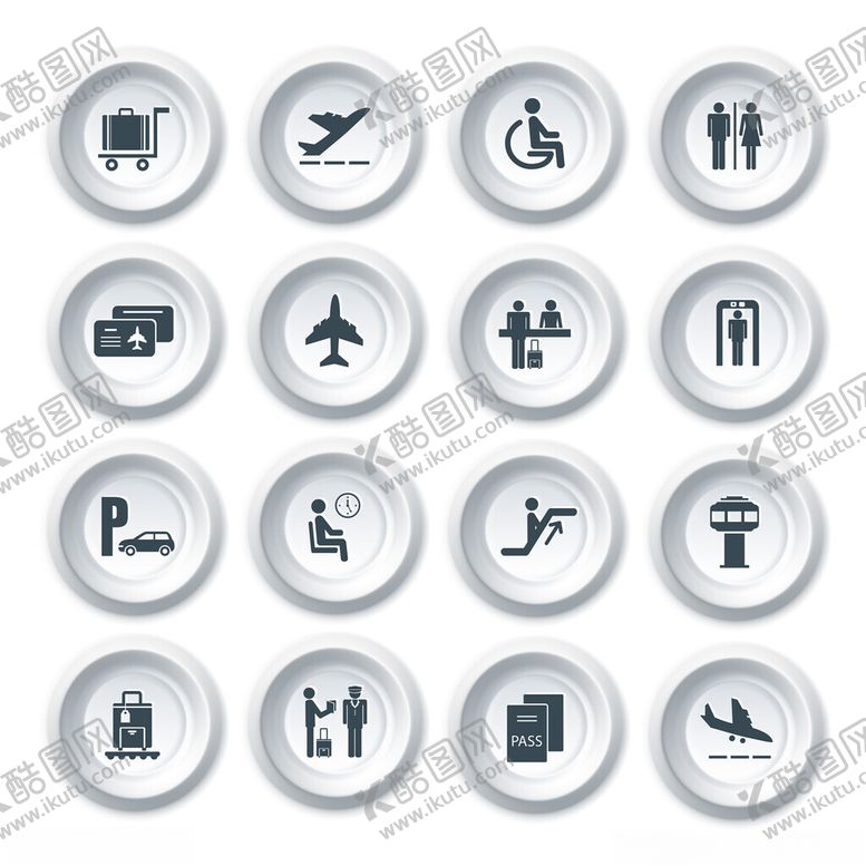 编号：23295111181152518640【酷图网】源文件下载-交通与设施相关图标集合