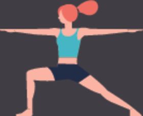 做瑜伽母女亲子插画