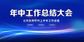 年中企业总结大会宣传展板