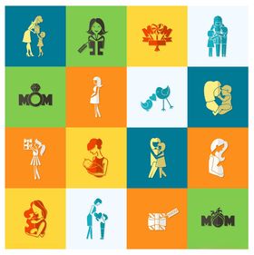 多彩人物图标集合