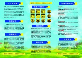 地震防震救灾科普宣传单