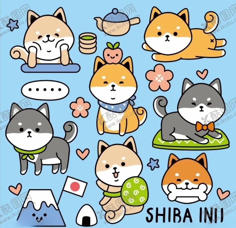 编号：99190407010342563380【酷图网】源文件下载-狗柴犬上壹