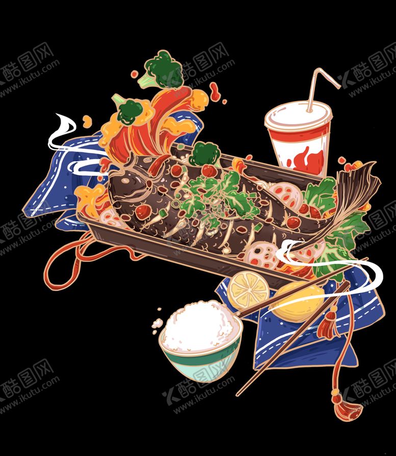 编号：64723009191805504829【酷图网】源文件下载-美食插画