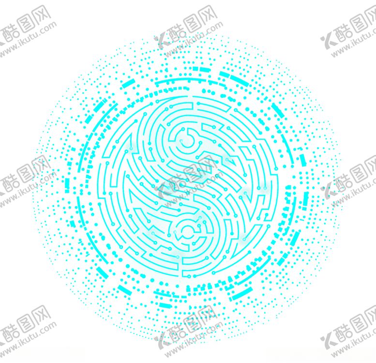 编号：96134805041311338553【酷图网】源文件下载-科技感指纹识别矢量文件