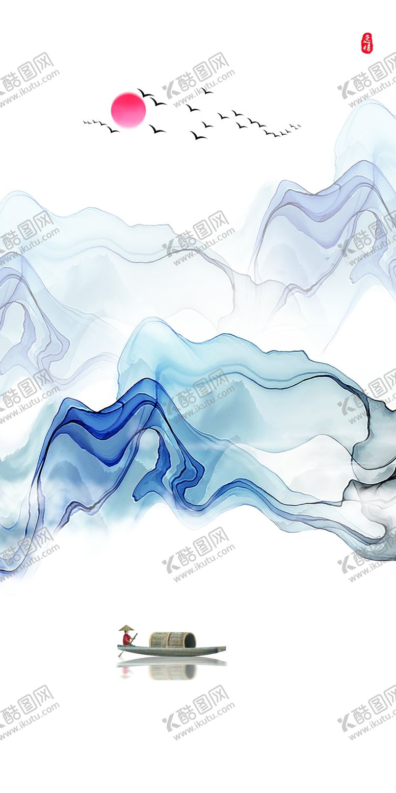 编号：26676807070806003569【酷图网】源文件下载-水墨山水