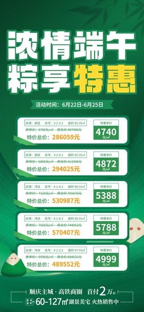 地产端午节特价房海报