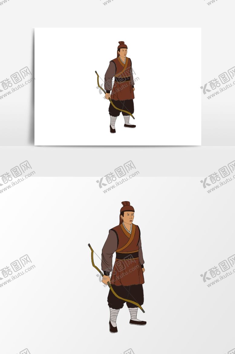 编号：11950409211920327582【酷图网】源文件下载-淡彩国画人物