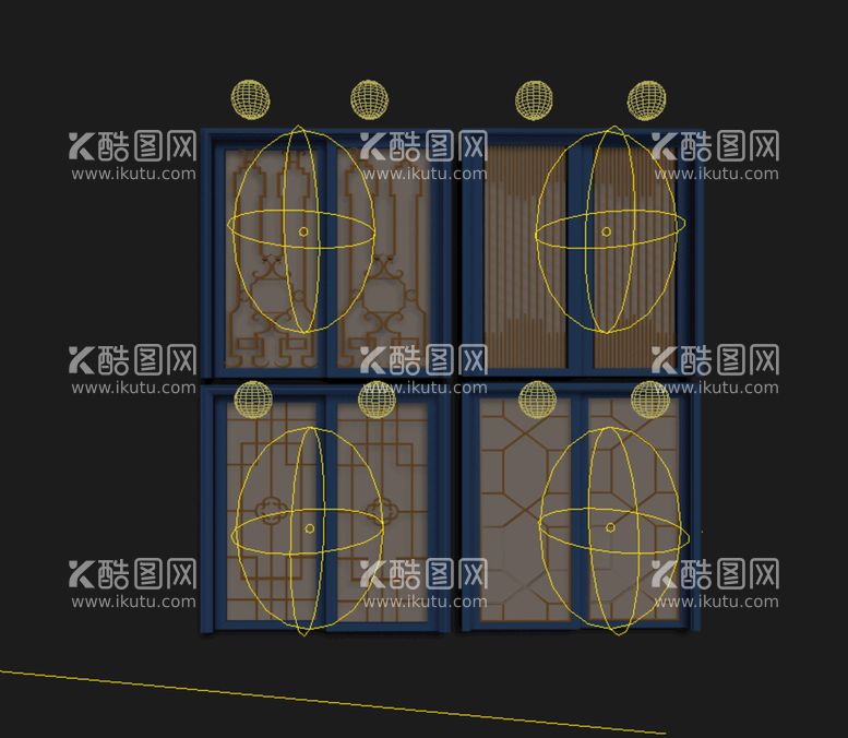 编号：81839410241018559063【酷图网】源文件下载-玻璃双开门模型