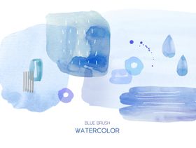 蓝色水墨背景底纹艺术